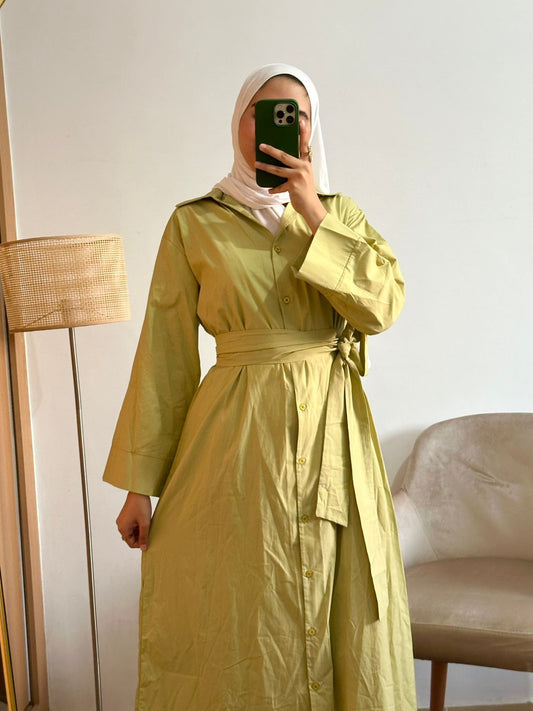 Robe chemise en popline