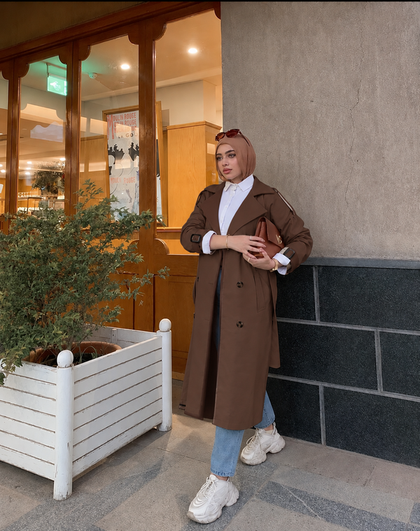 Trench-coat long femme 
