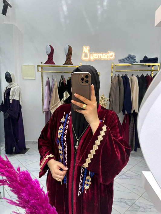 Abaya Kimono en Velours de Prestige